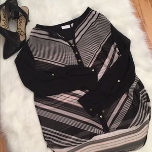 New York & Company Stripped Blouse